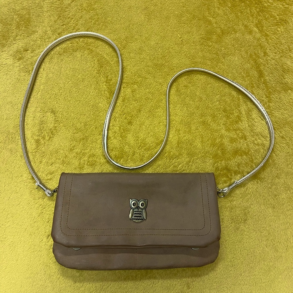 Mini satchel bag color tan
